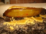 placing top crust on pie