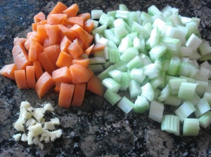 Picture of bite-sized pieces of veg